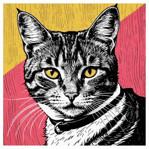 Vintage Style Cat Illustration