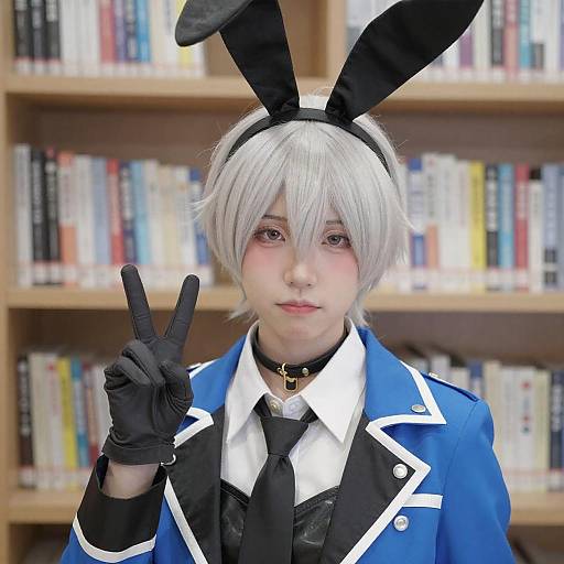 Cosplay Portrait of Silver-Haired Anime Character
