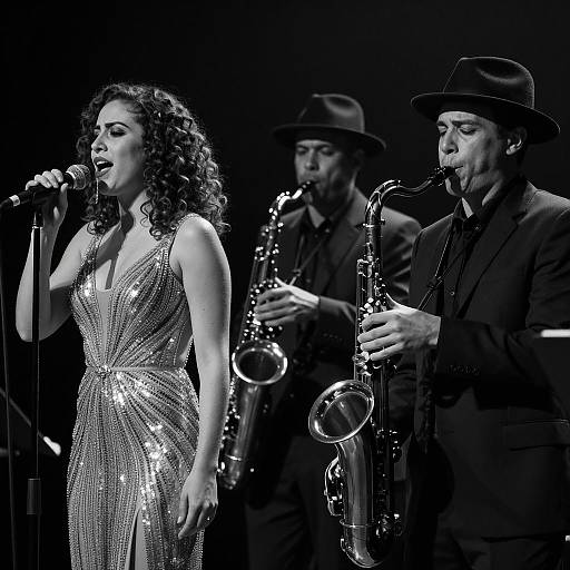 Black and White Live Jazz Performance