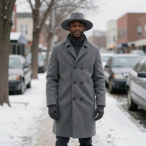 Urban Winter Portrait of an African-American Man