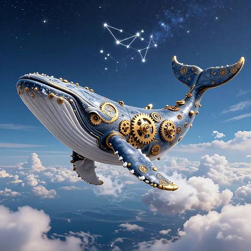 Colossal Steampunk Clockwork Whale