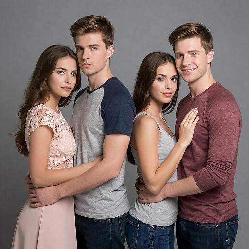 Intimate Moments of Two Couples