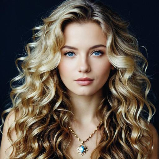 Beautiful Girl with Long Wavy Hair