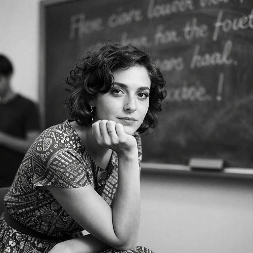 Thoughtful Woman in Black-and-White Photography