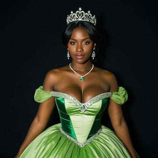 Elegant Princess Tiana Costume Design