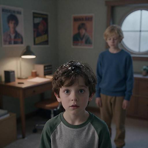 Enchanting Winter Scene with Children