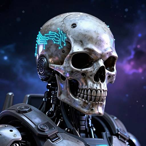 Futuristic Sci-Fi Bone Titanium Helmet