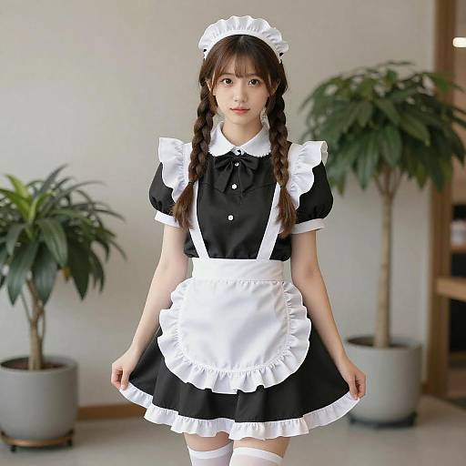 Elegant Maid in Classic Attire