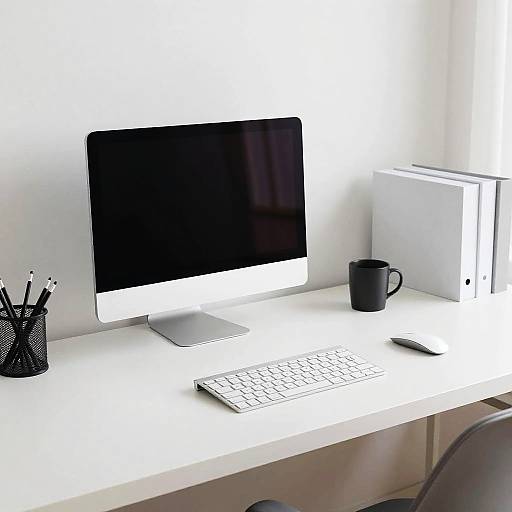 Bright Minimalist Workspace Photography