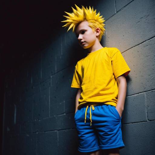 Bart Simpson Cosplay with Dramatic Lighting