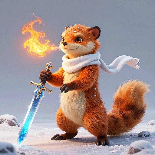 Floatzel-Human Fusion with Watersword