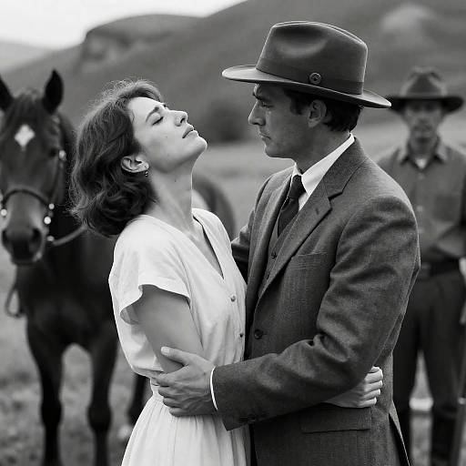 Intense Moment Between Couple Outdoors