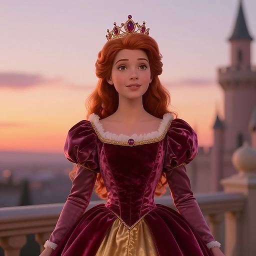 Ginger Princess in Disney Fantasy Style