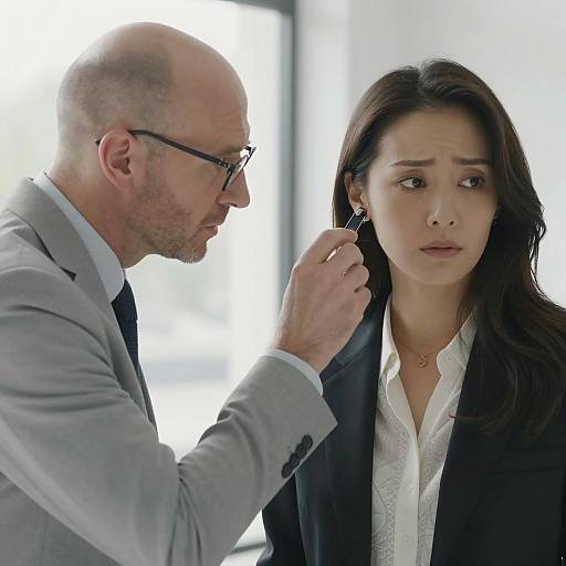 Intimate Moment Between Two Professionals