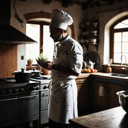 Italian Chef in Rustic Kitchen