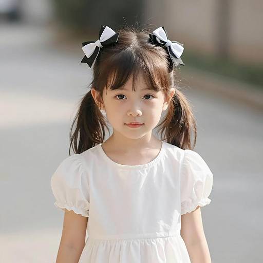 Charming Young Girl in Fancy Attire