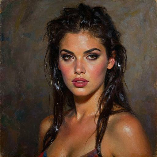 Dramatic 8K Caribbean Oil Portrait