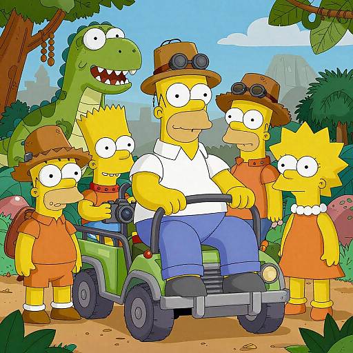 The Simpsons Family Jungle Expedition