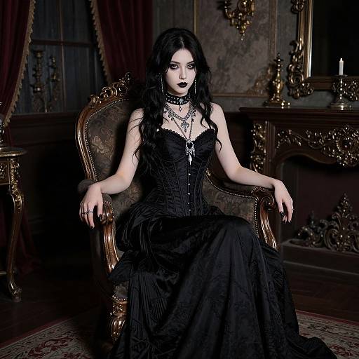 Gothic Elegance in Victorian Room