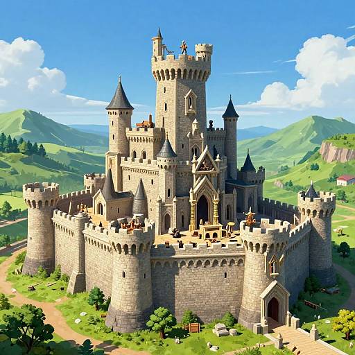 Majestic Medieval Castle Creation
