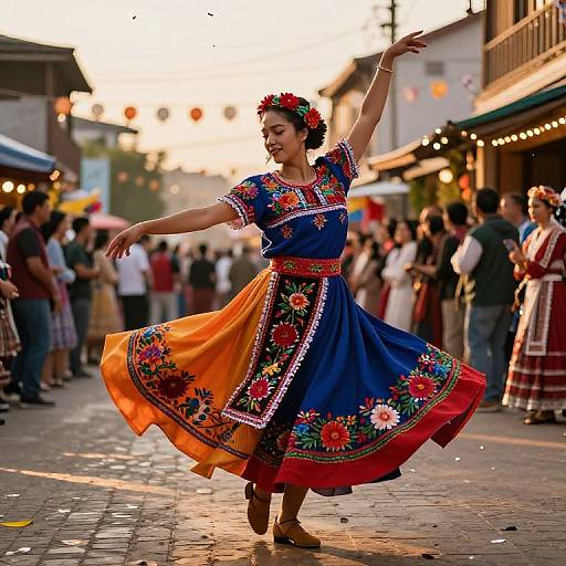 Vibrant Traditional Vestido Dance Scene