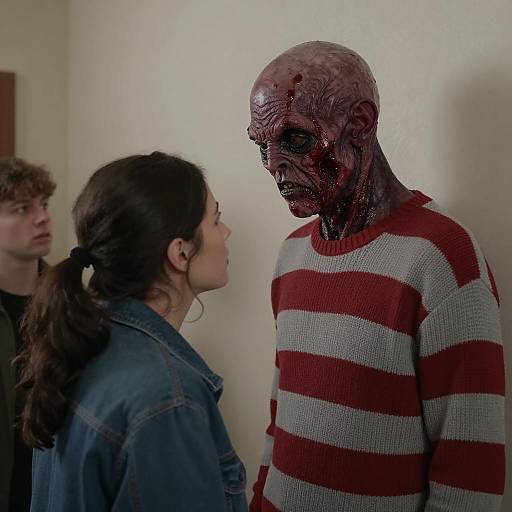 Intense Encounter: Woman and Creature