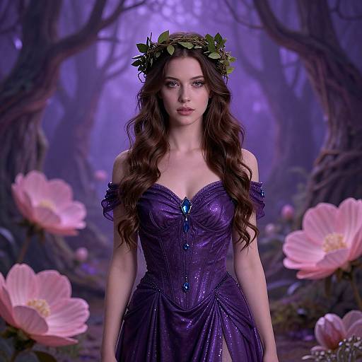 Ethereal Forest Maiden in Purple
