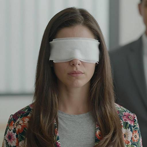 Mysterious Woman in Floral Jacket