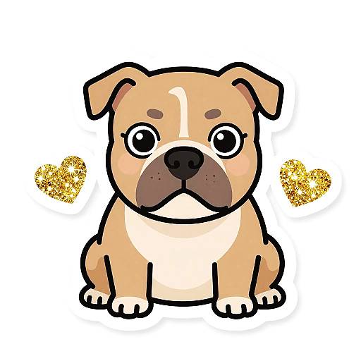 Cute Forever Pit Bulls Sticker Design