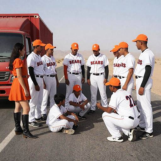 Casual Gathering on Desert Highway