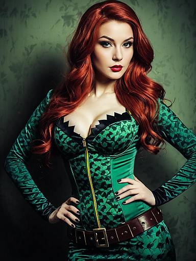 Vintage Poison Ivy Waist-Up Portrait