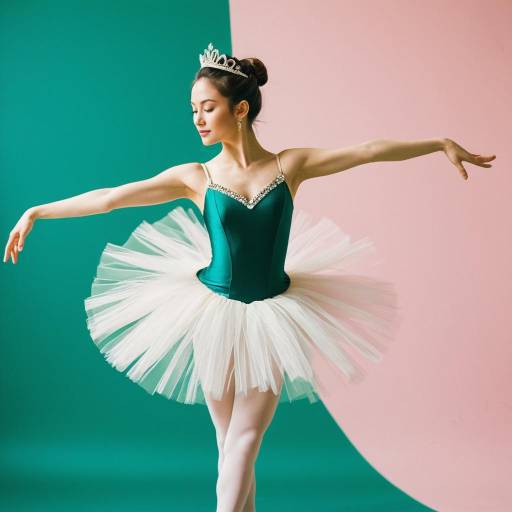 Ballerina in Emerald Tutu with Tiara Ballerina in Emerald Tutu with Tiara