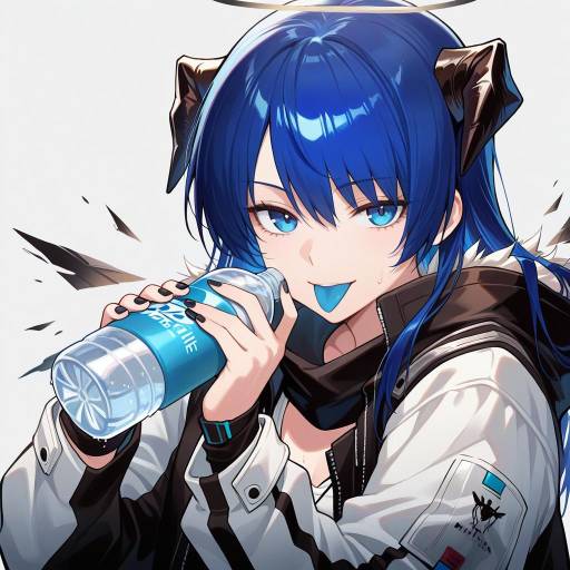 Mostima from Arknights with Blue Tongue