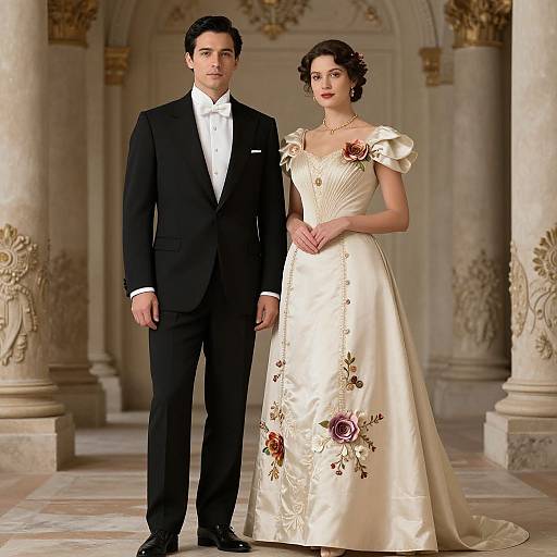 Vintage Formal Portrait with Elegance