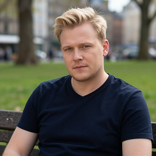 Realistic Blonde Tips European Man