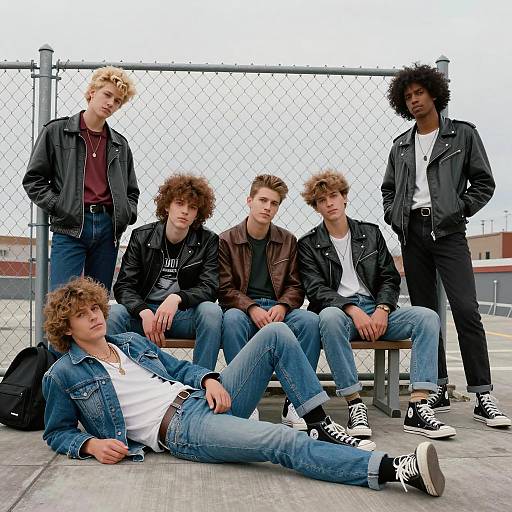 80s Rooftop Vibes with Young Men