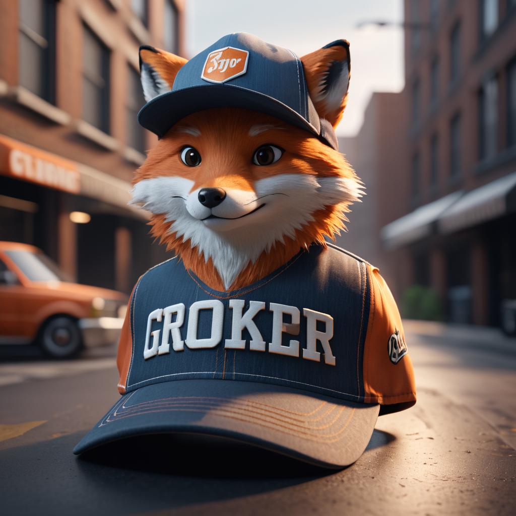 Urban Fox in Trucker Hat - Photorealistic