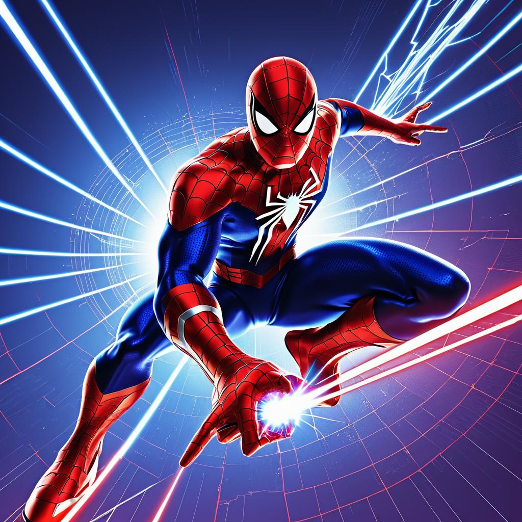 Action-Packed Spider-Man with Lasers