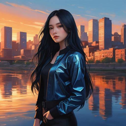Urban Sunset Beauty by the Riverside