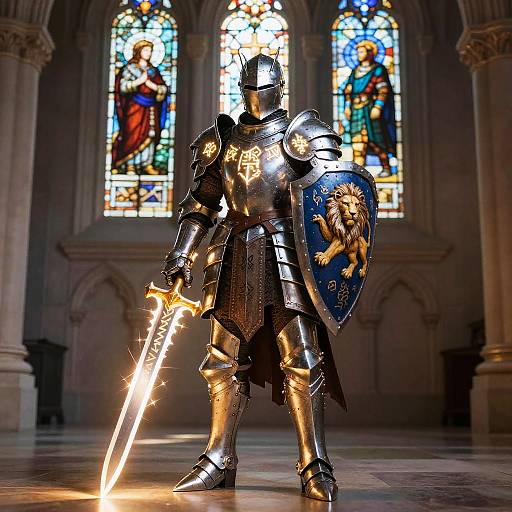 Radiant Paladin in Glowing Armor