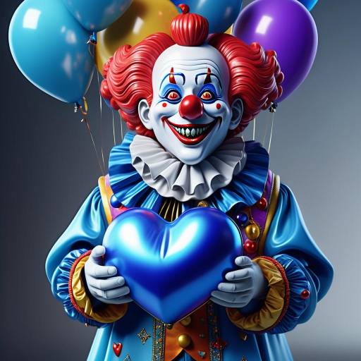 Whimsical Clown at Fashion Gala Whimsical Clown at Fashion Gala