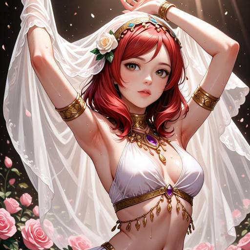 Vibrant Dancer in Elegant Veil