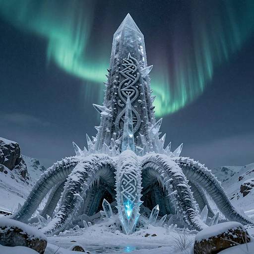 Glacial Kraken Emissary in Frozen Fjord