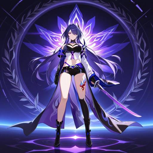 Elegant Acheron in Celestial Swimsuit