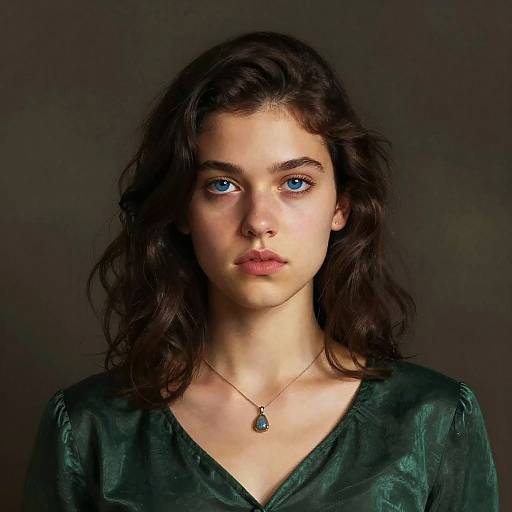 Realistic Digital Portrait of Young Woman