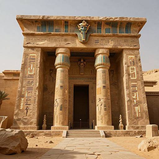 Futuristic Pharaoh Temple in Desert