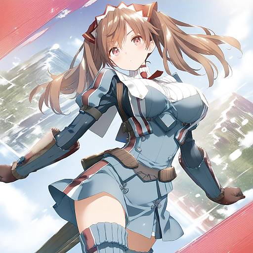 Illustration of Alicia melchiott, senjou no valkyria (series) in the style of Kani biimu