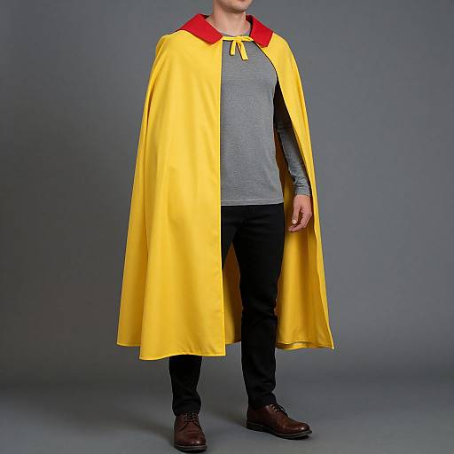 Man in Yellow Cape Outfit