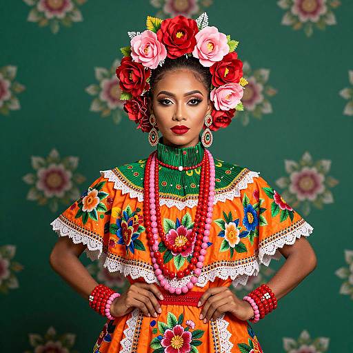 Vibrant Traditional Attire Portrait