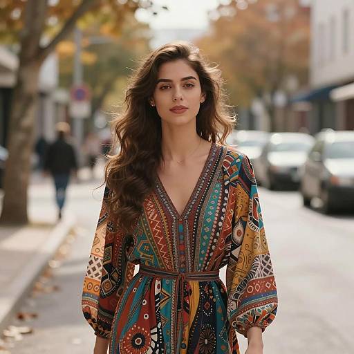 Serene Urban Portrait in Autumn Attire